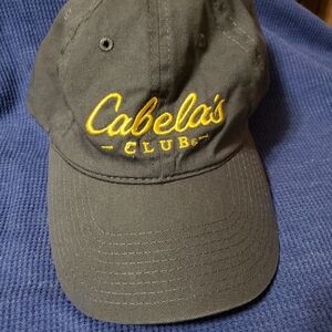 Cabelas Club Baseball Hat Gray /Yellow   Adjustable Fit